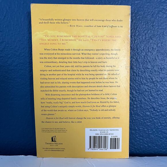 Heaven is for Real: A Little Boy's Astounding Story Trip to Heaven and Back - Picture 2 of 8